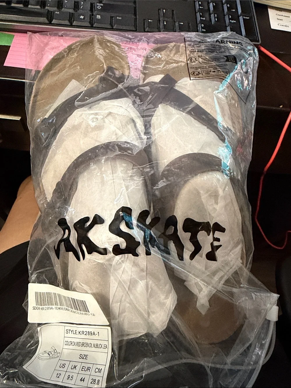Men's Brown and Black Flip-Flop Sandals by AK Skate